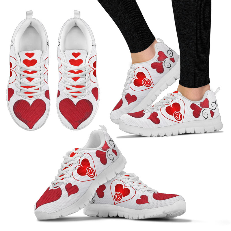 Valentine's Day Special-Heart Print Running Shoes For Women