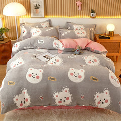 Coral Fleece Duvet Cover Only  Flannel