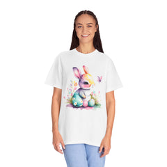 Watercolor Easter Bunny Garment-Dyed T-shirt