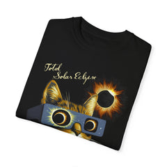 Cat Solar Eclipse  Garment-Dyed T-shirt