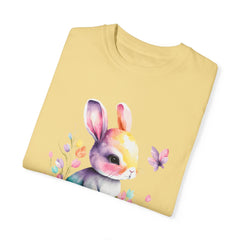 Watercolor Easter Bunny Garment-Dyed T-shirt