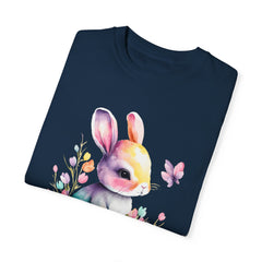 Watercolor Easter Bunny Garment-Dyed T-shirt