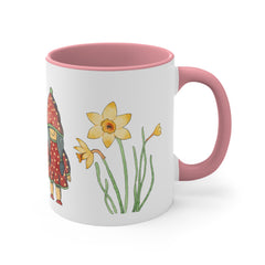 Spring Gnomes Accent Coffee Mug, 11oz