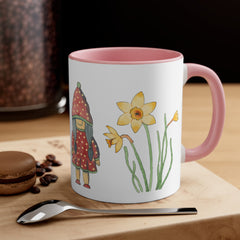 Spring Gnomes Accent Coffee Mug, 11oz