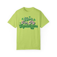 Here for the Shenanigans Unisex Garment-Dyed T-shirt