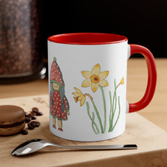 Spring Gnomes Accent Coffee Mug, 11oz