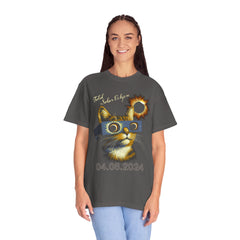 Cat Solar Eclipse  Garment-Dyed T-shirt