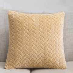 Flannel Solid Color Throw Pillow Sofa Cover Cushion Cover Nordic Style Simple Style