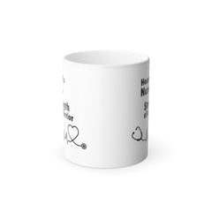 Heart of a Nurse Color Morphing Mug, 11oz