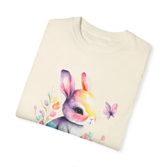 Watercolor Easter Bunny Garment-Dyed T-shirt