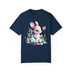 Watercolor Easter Bunny Garment-Dyed T-shirt