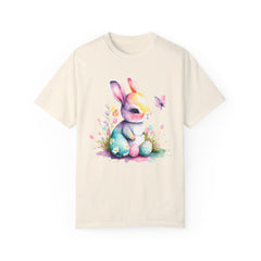 Watercolor Easter Bunny Garment-Dyed T-shirt