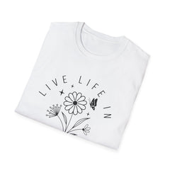 Live Life in Full Bloom Unisex Softstyle T-Shirt