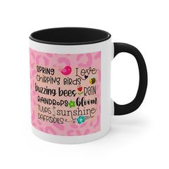 Spring Love Chirping Accent Coffee Mug, 11oz