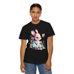 Watercolor Easter Bunny Garment-Dyed T-shirt