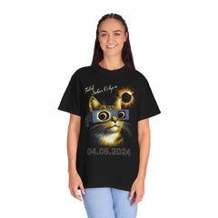 Cat Solar Eclipse  Garment-Dyed T-shirt