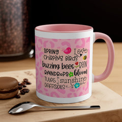 Spring Love Chirping Accent Coffee Mug, 11oz