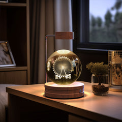 Crystal Ball Indoor Bedside Light with USB Power