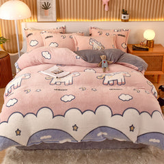 Coral Fleece Duvet Cover Only  Flannel