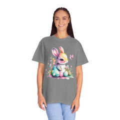 Watercolor Easter Bunny Garment-Dyed T-shirt