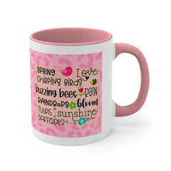 Spring Love Chirping Accent Coffee Mug, 11oz