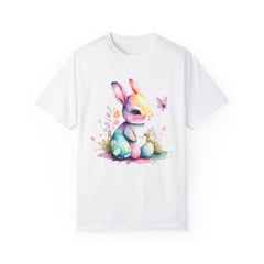 Watercolor Easter Bunny Garment-Dyed T-shirt