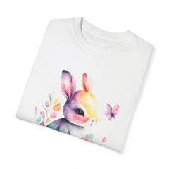 Watercolor Easter Bunny Garment-Dyed T-shirt