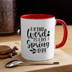 Kind Word Spring Day Accent Coffee Mug, 11oz