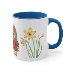 Spring Gnomes Accent Coffee Mug, 11oz