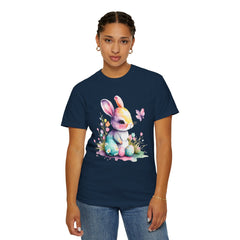 Watercolor Easter Bunny Garment-Dyed T-shirt