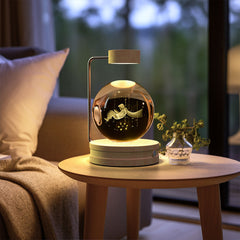 Crystal Ball Indoor Bedside Light with USB Power