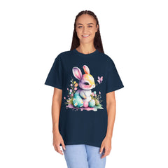 Watercolor Easter Bunny Garment-Dyed T-shirt