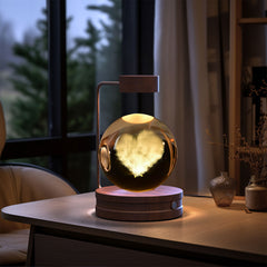 Crystal Ball Indoor Bedside Light with USB Power