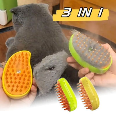 3 In 1 Cat Steam Brush Electric Spray with Massage