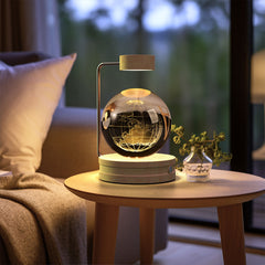 Crystal Ball Indoor Bedside Light with USB Power