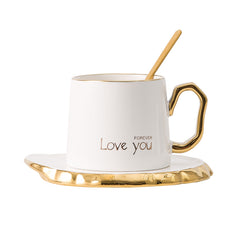 Creative Gold trimmed Tea Coffee Cups And Saucers