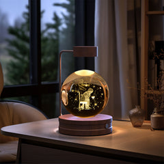 Crystal Ball Indoor Bedside Light with USB Power