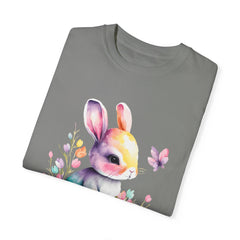 Watercolor Easter Bunny Garment-Dyed T-shirt