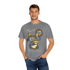 Cat Solar Eclipse  Garment-Dyed T-shirt