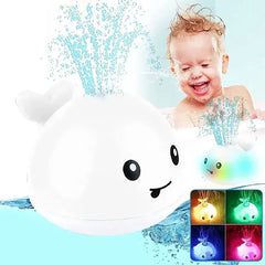 Baby Toddler Infant Light Up Bath Toys Whale Sprinkler Bathtub Toys