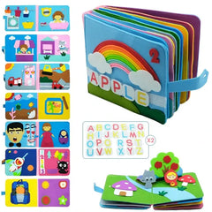 Washable Montessori Toddlers Busy Board  Cloth Book Early Learning Education