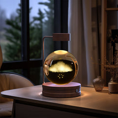 Crystal Ball Indoor Bedside Light with USB Power