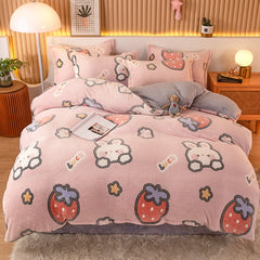 Coral Fleece Duvet Cover Only  Flannel