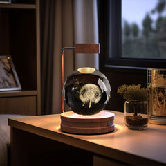 Crystal Ball Indoor Bedside Light with USB Power