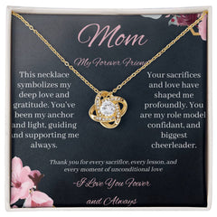 Copy of Mom -My Forever Friend  - love knot necklace