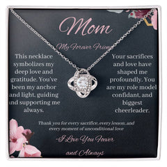 Copy of Mom -My Forever Friend  - love knot necklace