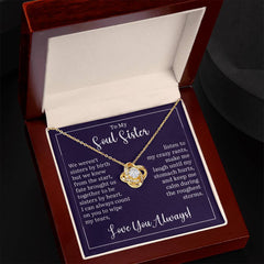 To my soul sister - we weren't sisters by birth Love Knot Necklace