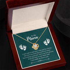 To my mama - I can't wait to meet you Love Knot Necklace