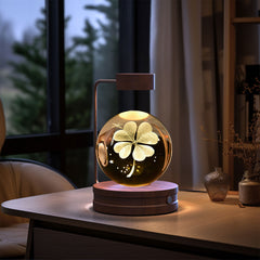 Crystal Ball Indoor Bedside Light with USB Power