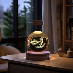 Crystal Ball Indoor Bedside Light with USB Power